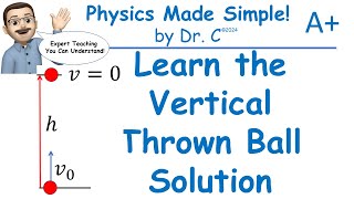 Dr Cs Physics 101Vertical Ball Trajectory physics maths viral physics videos trajectory [upl. by Ydnyl]