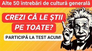 Cultură Generală Test cu 50 de Întrebări din Geografie Istorie Literatură Mitologie și Științe [upl. by Airamat]