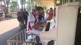 Casey’s Corner Pianist  Magic Kingdom [upl. by Mchale]