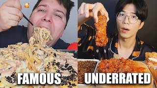 FAMOUS VS UNDERRATED MUKBANGERS compilation [upl. by Margherita377]