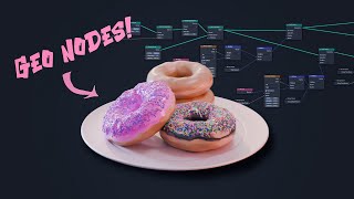 Intro to Geometry Nodes In Blender  Procedural Donut Tutorial [upl. by Sig]