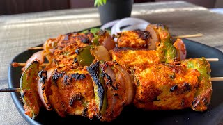 How to make tandoori paneer tikka  easy green chutney recipe [upl. by Sokem635]