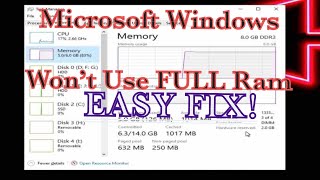 How To Fix Hardware Reserved RAM  Windows Won’t Use Full RAM Memory [upl. by Eibrad]