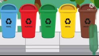 Coleta seletiva de lixo Reciclagem ♻️ e as cores das latas de lixo 🗑meioambientereciclagem [upl. by Itsyrc84]