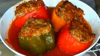 Stuffed peppersStuffed peppers with ground beefBeef and Rice Stuffed Peppers Recipe [upl. by Talia690]