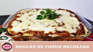 NHOCÃO DE FORNO RECHEADO Cozinha da Lori [upl. by Campos]