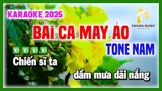 BÀI CA MAY ÁO Karaoke Cha Cha TONE NAM Nhạc Sống 2025  Karaoke Tình Quê [upl. by Nelrac]