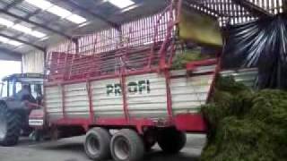 Silage Wagon Unloading First Load [upl. by Llen]