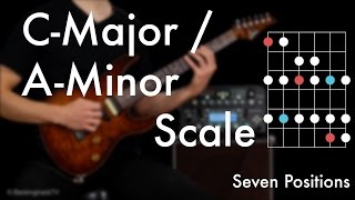 C Major  A Minor Scale  Seven Positions [upl. by Welcy]