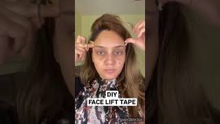 Face Lift Tape  How to DIY Face Lift Tap  Without Surgery or Botox  Makeup TrendsTrending 2022 [upl. by Jaddan221]