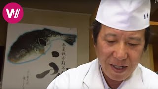 Fugu  how to prepare the deadly pufferfish as shown by quotUoseiquot chef Rikizo Okamoto  Tokyo [upl. by Rayle]