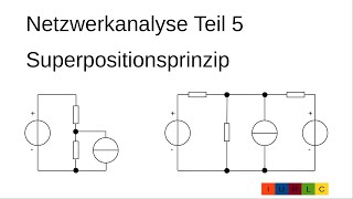 010DE Netzwerkanalyse Teil5  Superpositionsprinzip bzw Überlagerungssatz [upl. by Ferren]