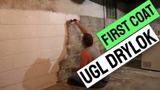 First Coat UGL DryLok in the Basement [upl. by Malvina287]