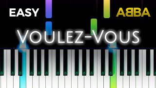 Abba  VoulezVous  EASY Piano TUTORIAL by Piano Fun Play [upl. by Ennaus]