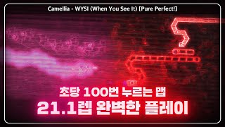 초당 quot100번quot 눌러야하는맵을 quot올정확quot 으로 클리어했습니다  Camellia  WYSI When You See It Pure Perfect  By Asansis [upl. by Redla]