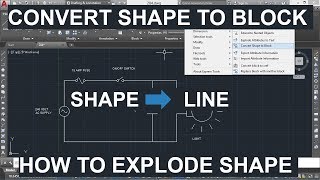 204 EXPRESS TOOLBLOCKCONVERT SHAPE TO BLOCK SHP2BLK EXRESS TOOL COMMANDS [upl. by Midian465]