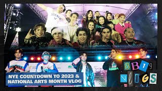 SB19 VLOGS NYE Countdown to 2023 and National Arts Month Guesting [upl. by Naitirb]