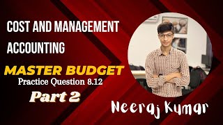 Master Budget  Cost and Management Accounting  Practices Question 812  Part 2 [upl. by Anoblav]