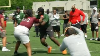 Clemson Commits Mitchell Mayes and Demonte Capehart Battle in Drills  Stadium [upl. by Mail710]