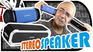 Stereo Bluetooth SPEAKER von Archeer A210  A226 vorgestellt im Doppelpack UnboxingTest [upl. by Enyalahs]