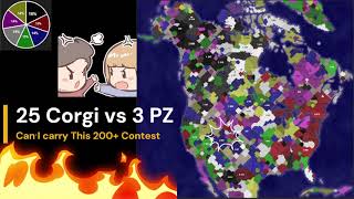 200 player Contest 25 Corgi vs Me and 3 PZ Crazy Win  Territorialio [upl. by Theodoric]