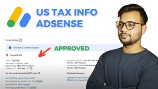 How to Fill US Tax Info In Google AdSense  US Tax Information Form in Google AdSense 2024 [upl. by Maze34]