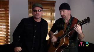 U2s Bono and The Edge sing Happy Birthday HD  High Quality [upl. by Anneres]