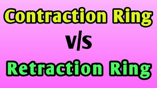 Contraction ring vs Retraction ring  difference between contraction and retraction ring [upl. by Ayek]