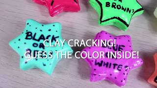 CLAY CRACKING ASMR  GUESS THE COLOR INSIDE  Satisfying Compilation Video [upl. by Lathrop761]