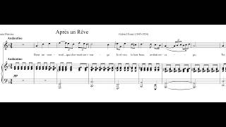 Après un rêve  Fauré  accompaniment in D minor [upl. by Bartko105]