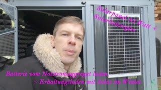 Notstromaggregat Starterbatterie laden  Erhaltungsladen mit Solar topsolar [upl. by Ibbison819]