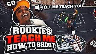 ROOKIE TRIES TEACHING ME TO RELEASE JUMPERS ON NBA 2K18 SECRET AUTOMATIC PERFECT RELEASE [upl. by Thynne]