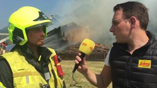 Großbrand eines Bauernhofes in Götzis ANTENNE VORARLBERG ist vor Ort [upl. by Queston]