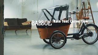 Installing the rain tent on the Babboe Carve and Flow [upl. by Anekam]