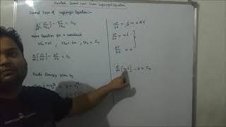 newtons second law from lagrangian equation [upl. by Mcmullan]