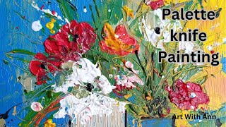 Palette knife painting  How to paint in acrylics [upl. by Carr]