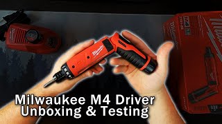 Unboxing amp Testing the Milwaukee M4 Electric Screwdriver [upl. by Goode]