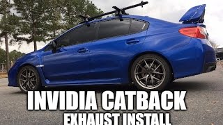 2015 Subaru STI Invidia N1 Catback Exhaust Install and Sound Clips [upl. by Callery600]