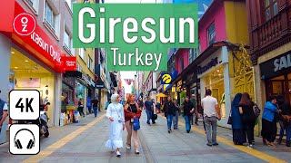 GIRESUN  Türkiye 🇹🇷 4K Walking Tour City Center  Travel at the Black Sea [upl. by Ahsikahs]