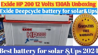 Exide HP200 battery 12 Volts 130Ah battery Unboxing Best Battery for solar and ups Exide battery [upl. by Oiracam]