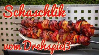 Schaschlik vom Spieß  mit horizontalem Grillspießaufsatz [upl. by Erot570]