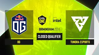 Dota2  OG vs Tundra Esports  Game 1  ESL One Birmingham 2024  CQ  WEU [upl. by Tsan374]