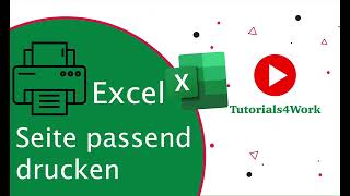 Excel Seiten passend ausdrucken  TUTORIAL [upl. by Liatrice733]