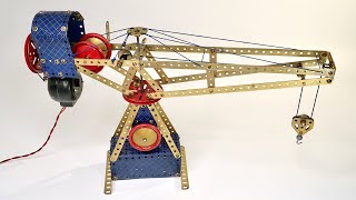 Meccano Radial Crane with “Cricket Ball” Motor [upl. by Caneghem]