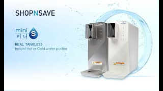 SHOPNSAVE MOTORLESS TANKLESS Instant HOT COLD AMBIENT IONCARES S MINI WATER PURIFIER [upl. by Seniag]