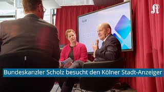 Bundeskanzler Olaf Scholz besucht den Kölner StadtAnzeiger [upl. by Ellekim]