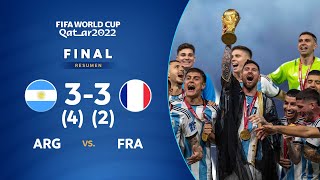 RESUMEN COMPLETO ARGENTINA 3 4  3 2 FRANCIA  FINAL CATAR 2022 [upl. by Janifer405]