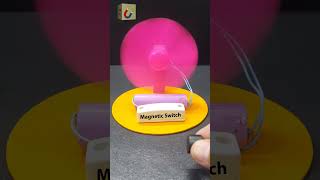 Mini Table Fan Control by Magnetic Switch or Reed Switch short [upl. by Froemming]