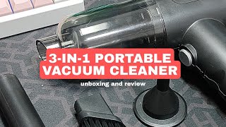 Portable 3in1 Vacuum Cleaner Unboxing and Review [upl. by Colver185]