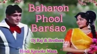 Bharo phool Barsao mera mahboob Aaya Hai Hindi Karaoke Instrumental With Hindi Lyrics By Dj Raj amp B [upl. by Eedolem]